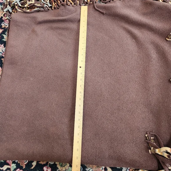 HANDMADE Tied Fleece Quilt Throw Equestrian Horses Soft Cozy Blanket 50 x 55 - Picture 6 of 7